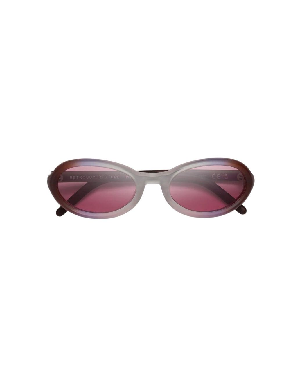 Retrosuperfuture Black 1Nw Cherry Side Fade Sunglasses Acetate Geometric Normal