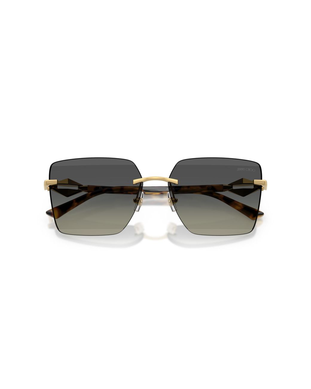 Jimmy Choo Black Jc4018 302311 Sunglasses Metal Squared Normal Shaded