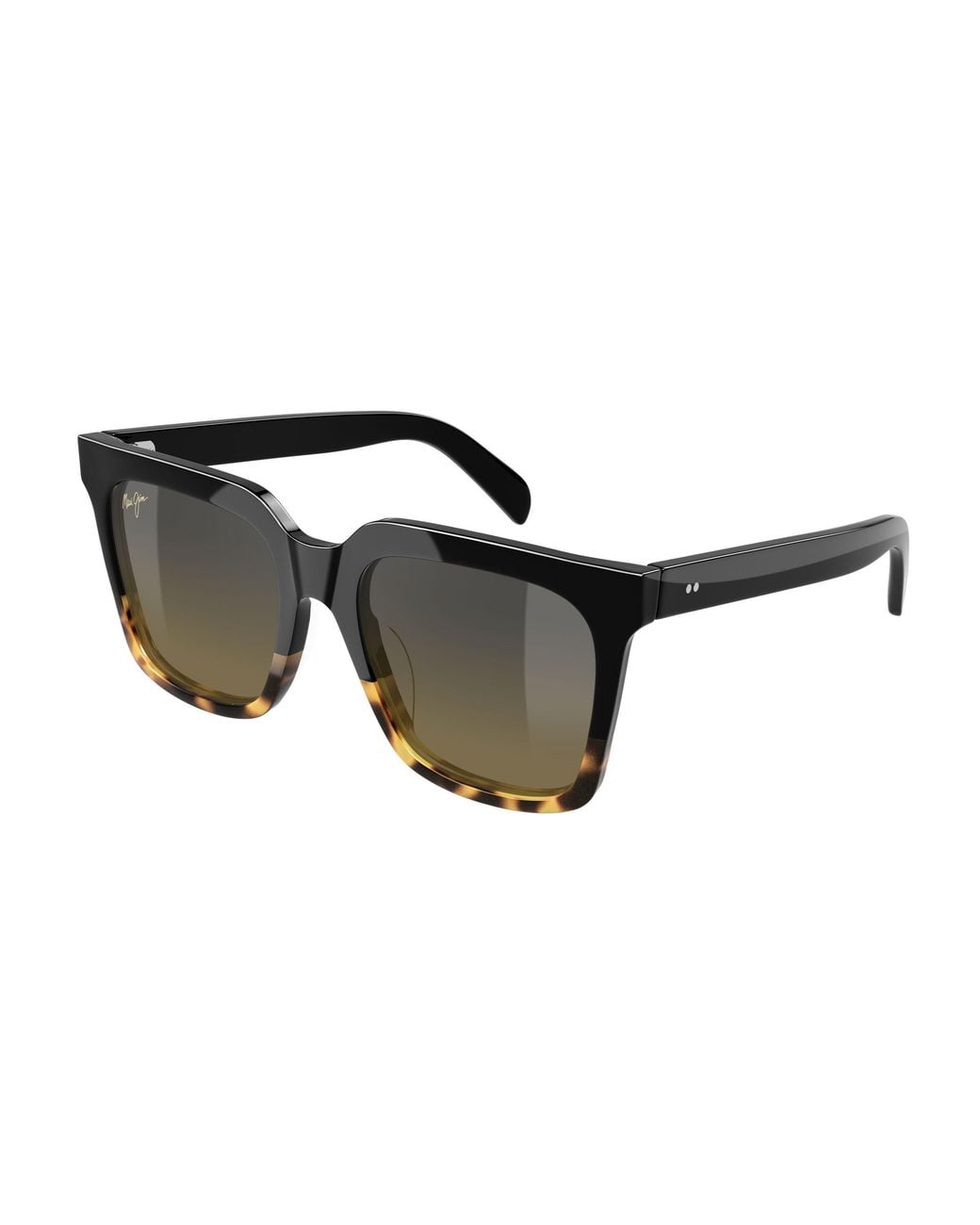 Maui Jim Black Mj0898S 003 Occhiali Da Sole Acetato Bronzo Squadrata