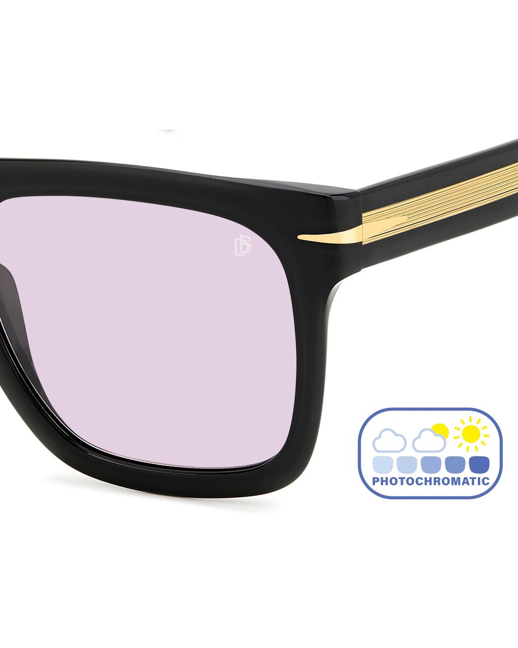 David Beckham Black Db 7000/S Flat 807/Ke Sunglasses Acetate Squared for men
