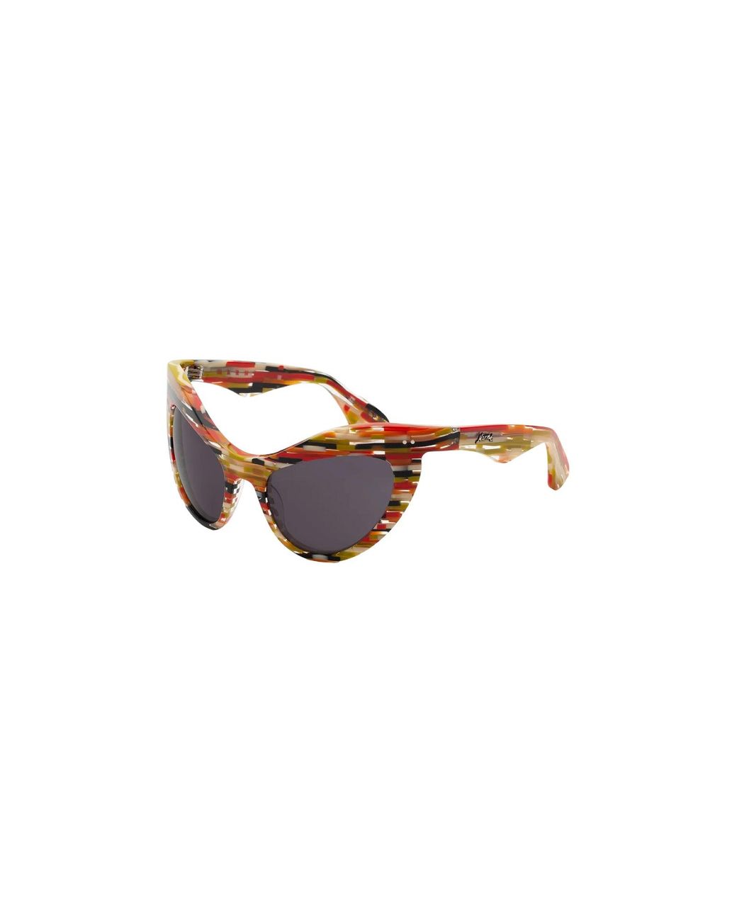 Marni Black 6T2 Holoholona Stripes Sunglasses Acetate Geometric