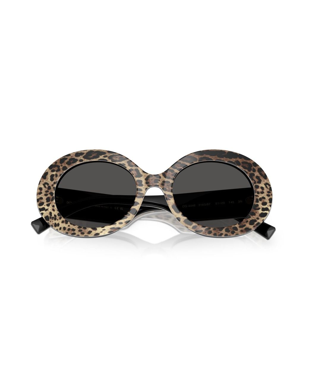 Dolce & Gabbana Black Dg4448 316387 Sunglasses Acetate Round Normal
