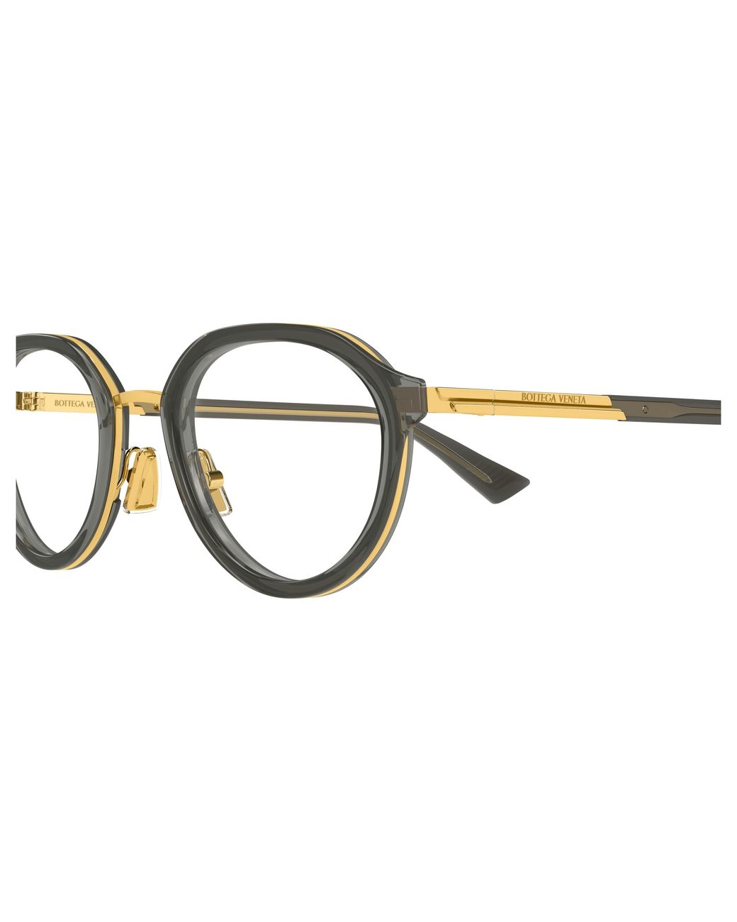 Bottega Veneta Black Bv1375O 004 Optical Frames Acetate Transparent Round for men