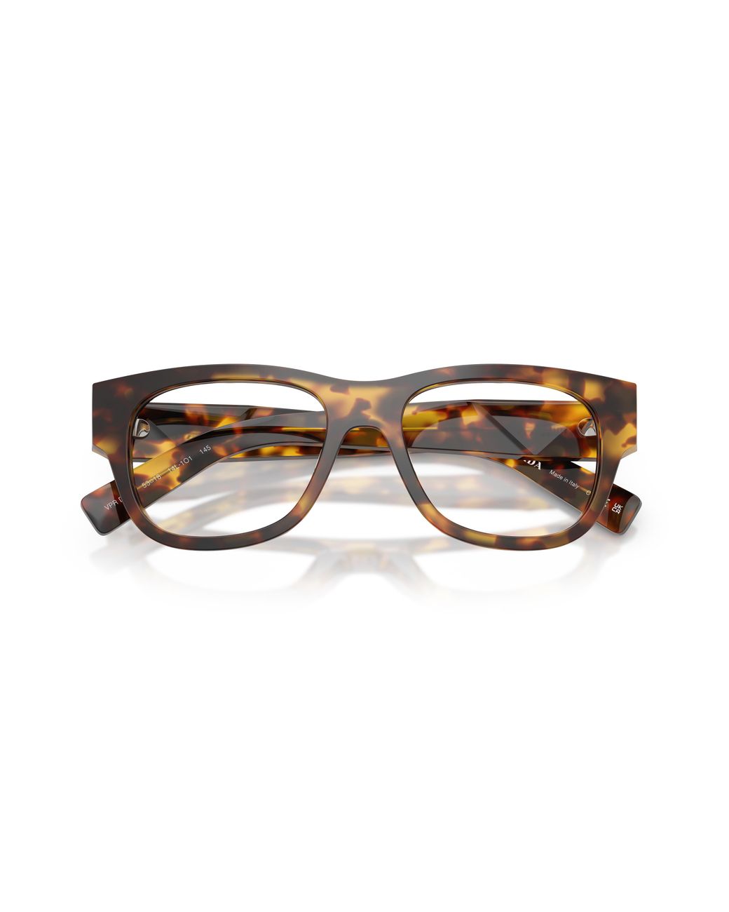 Prada Black Pr D08Vu 14L1O1 Optical Frames Acetate Transparent Squared Normal for men
