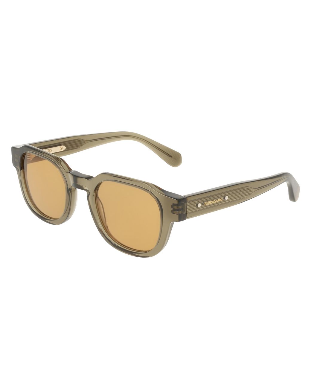 Ferragamo Black Sf2146S 320 Sunglasses Acetate Geometric Normal for men