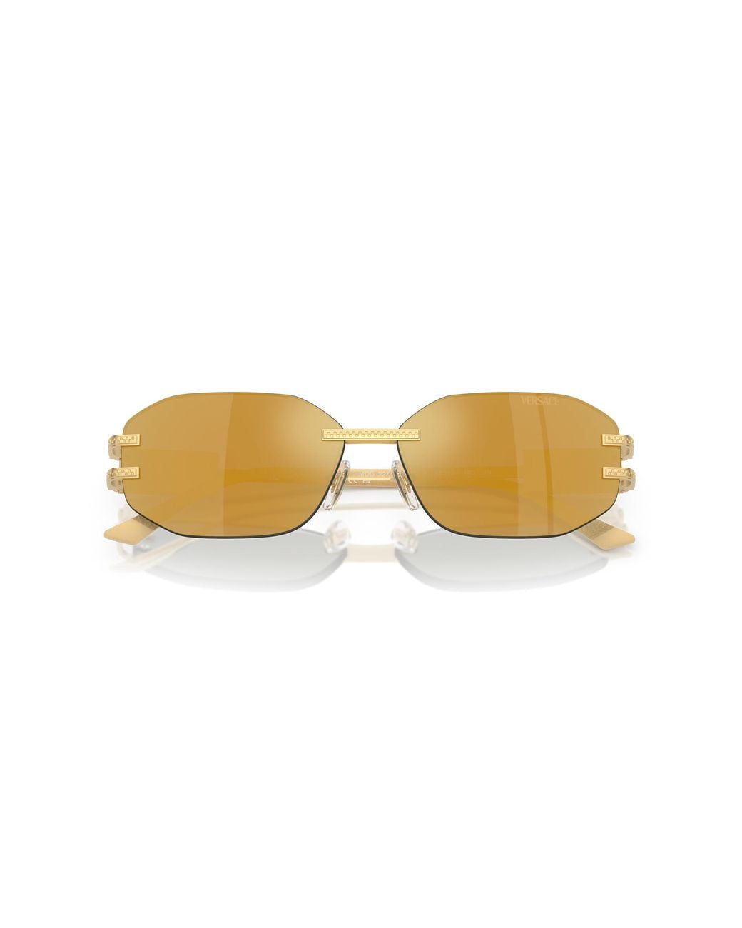 Versace Black Ve2274 10027P Sunglasses Metal Geometric Mirrored