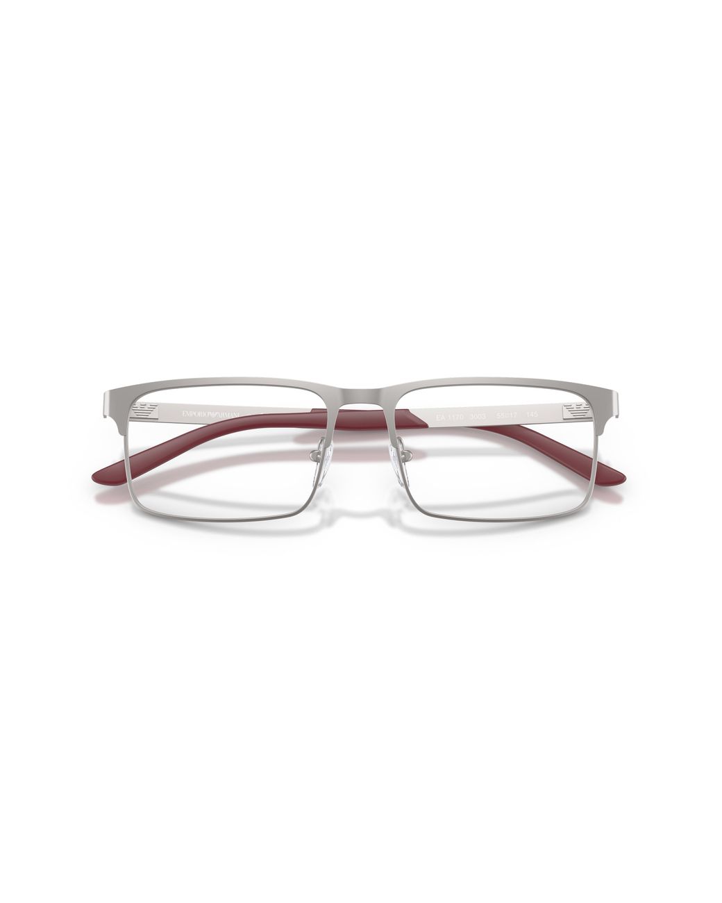 Emporio Armani Black Ea1170 3003 Optical Frames Metal Squared Normal for men