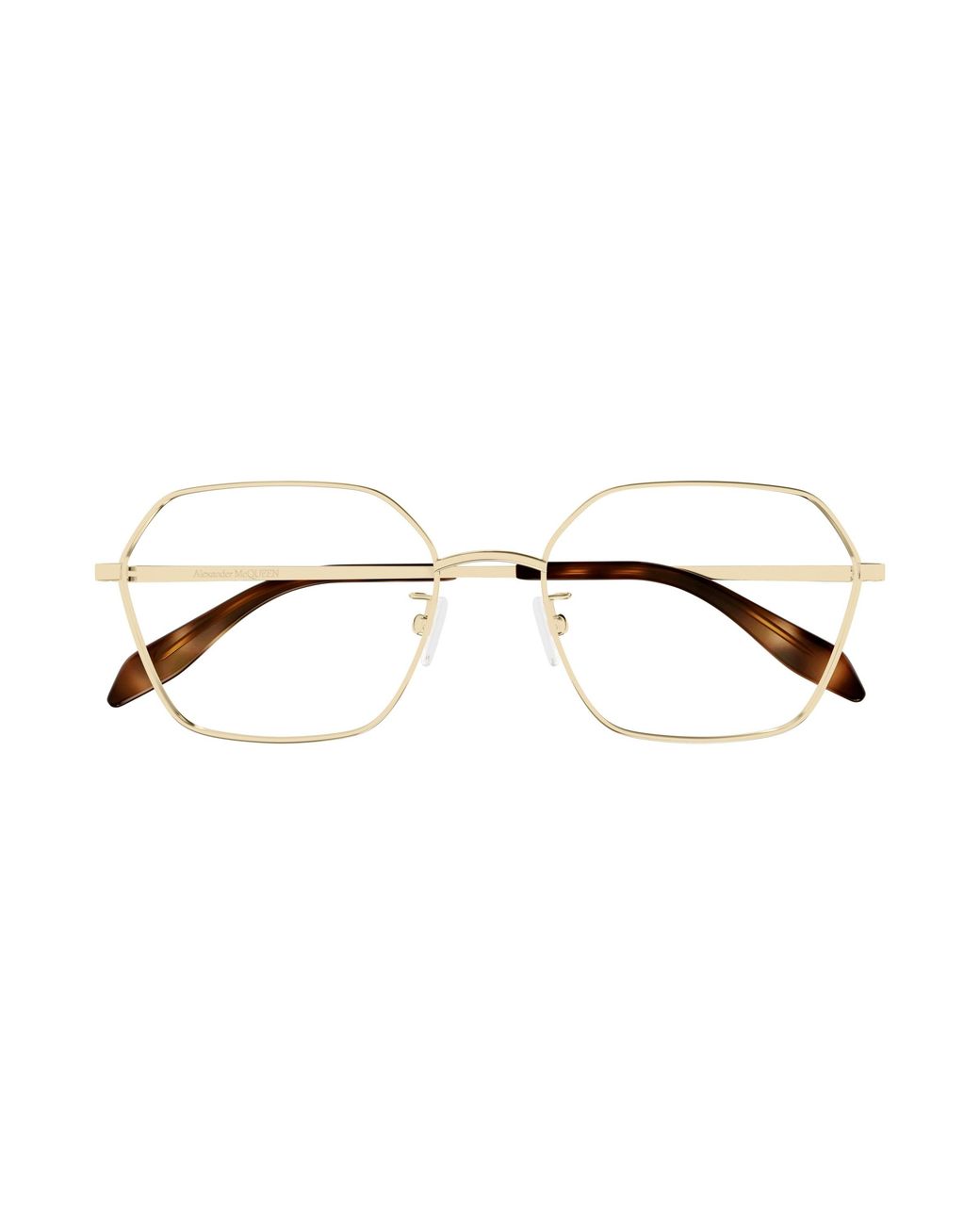 McQueen Black Am0437O 002 Optical Frames Metal Geometric
