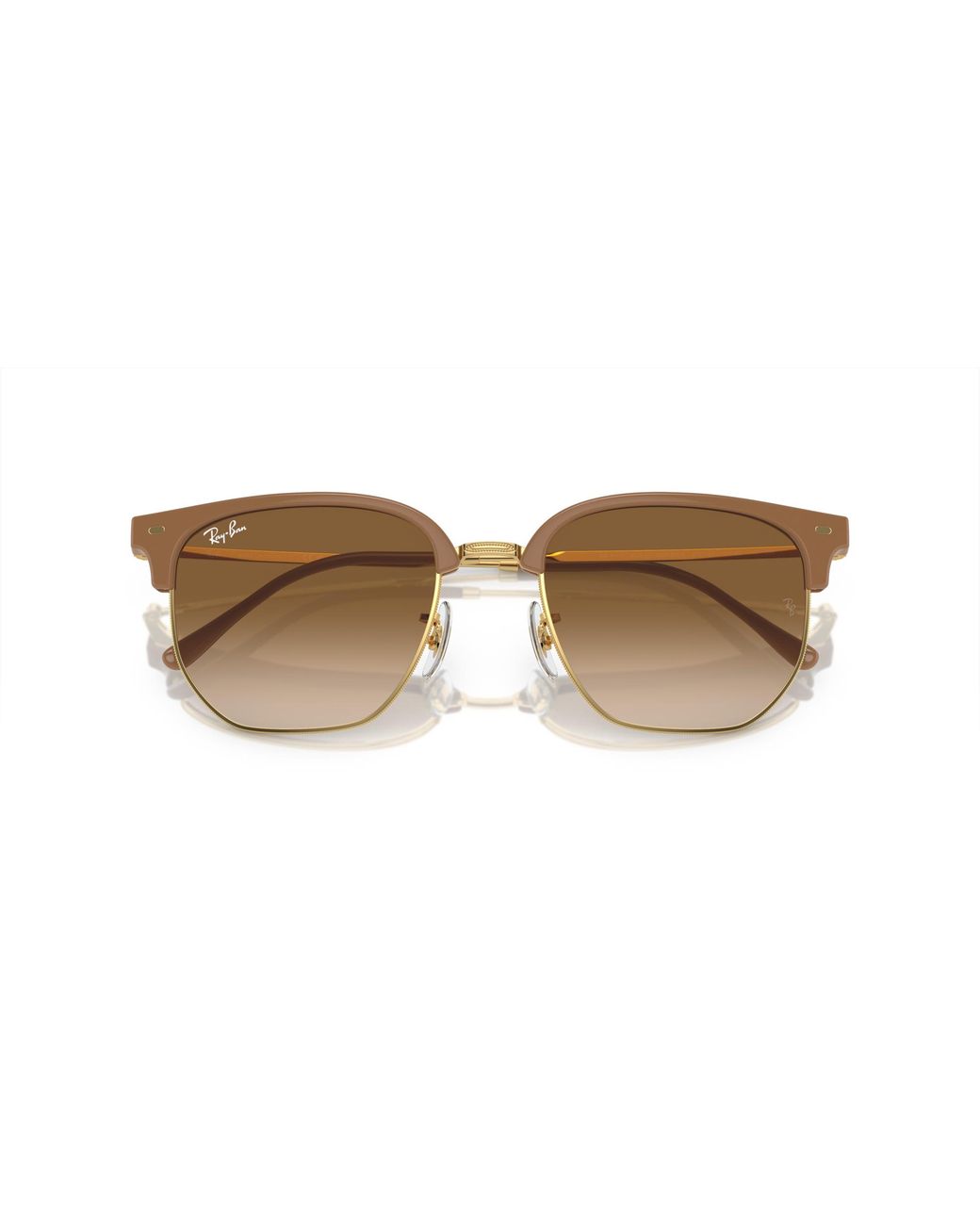 Ray-Ban Black Rb4416f New Clubmaster Low Bridge Fit Square Sunglasses