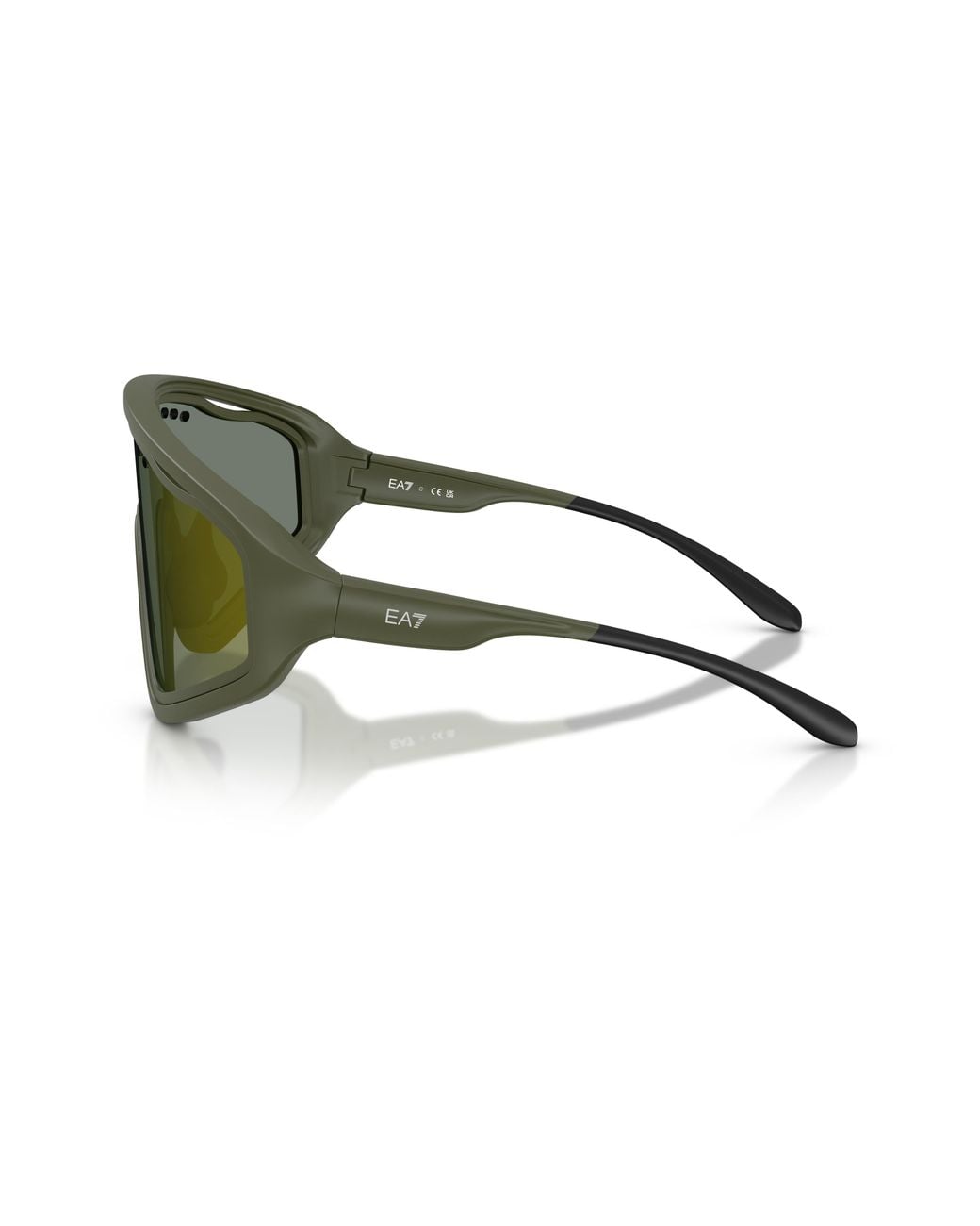 Moncler Green Q74005 63526R Sunglasses Injected Geometric Mirror for men
