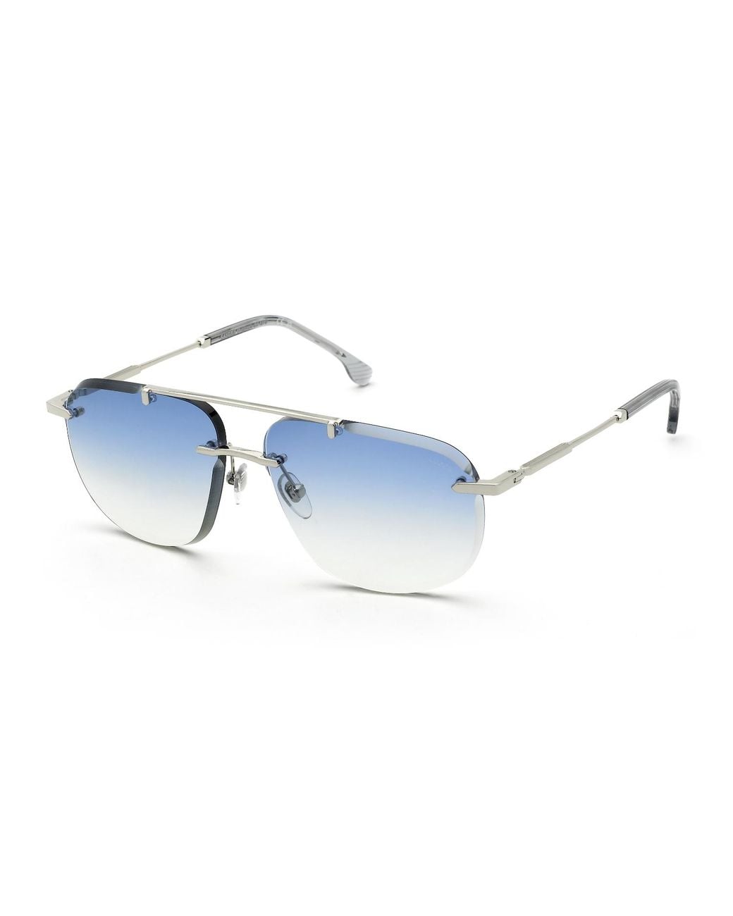 Lozza Black Sl2457 Alicudi 4 579Y Sunglasses Metal Squared Normal Nuanced for men