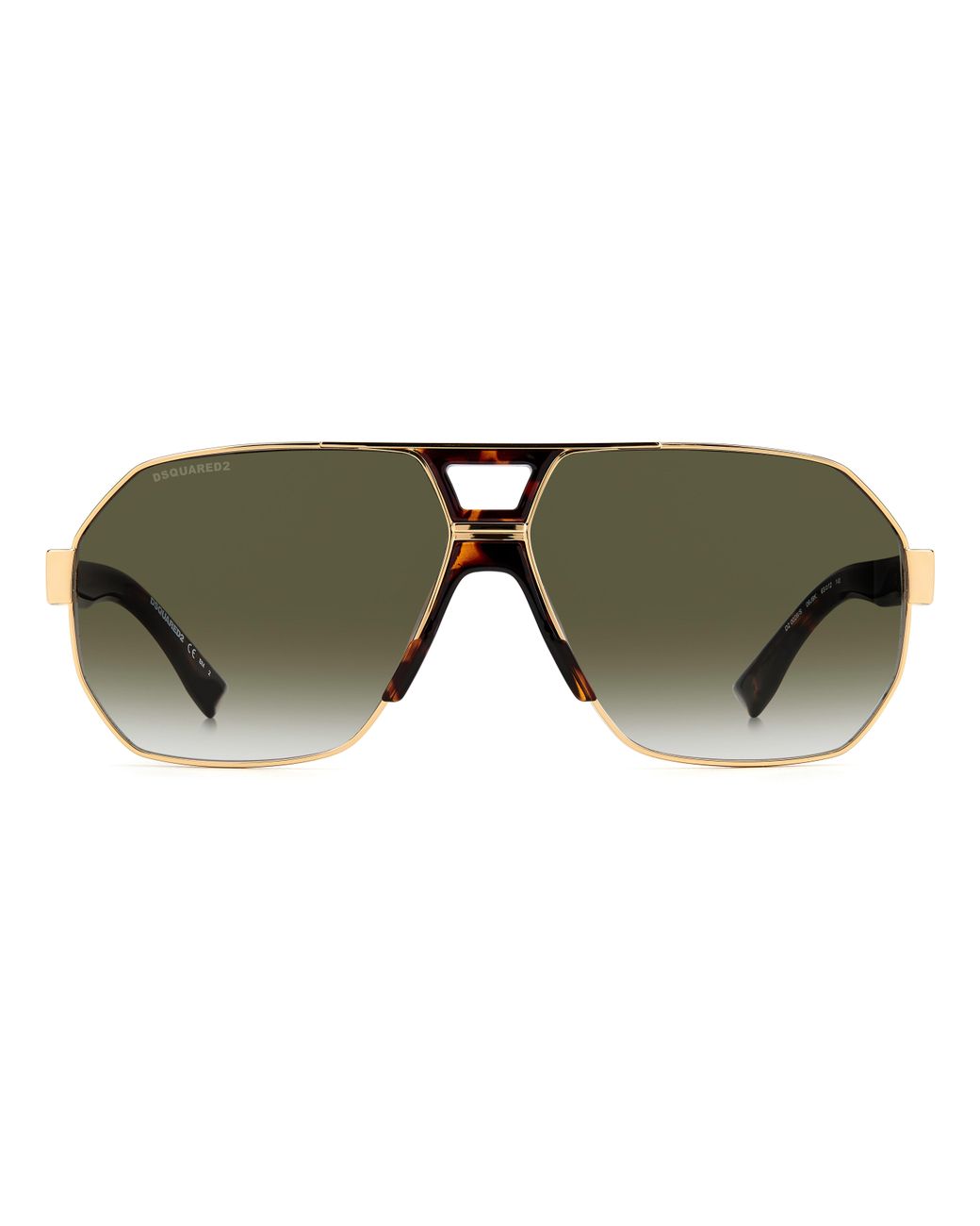 DSquared² Black D2 0028/S 06J/9K Sunglasses Metal Geometric Shaded for men