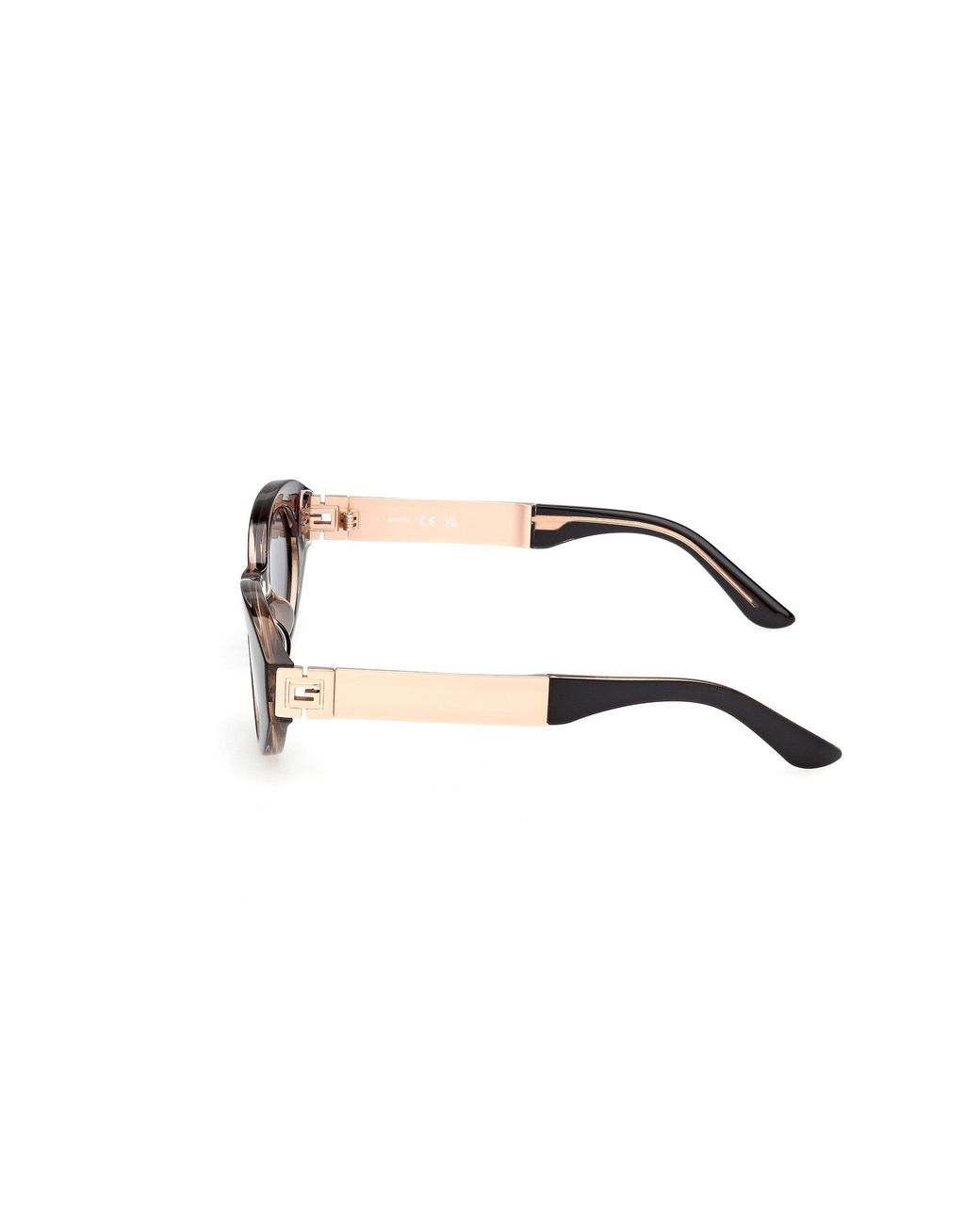 Guess Black Gu00261-H 01A Sunglasses Injected Smoke Round Normal