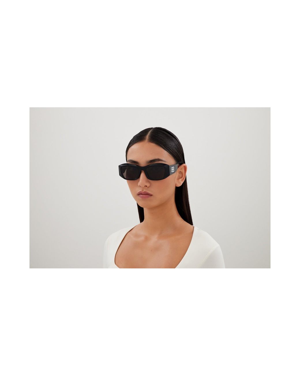 Balenciaga Black Bb0397Sa 001 Sunglasses Acetate Squared