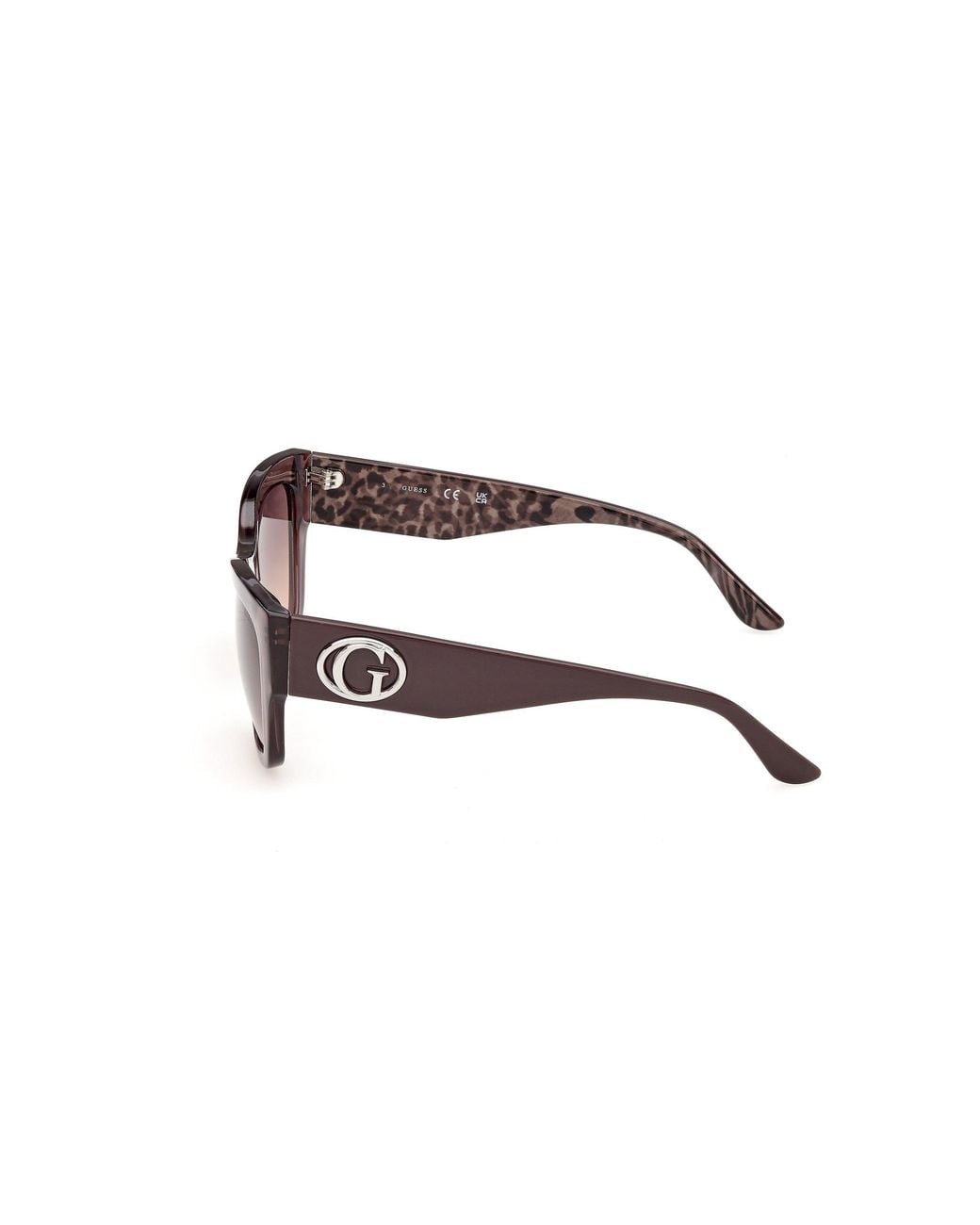 Guess Black Gu00363 48F Sunglasses Injected Squared Normal