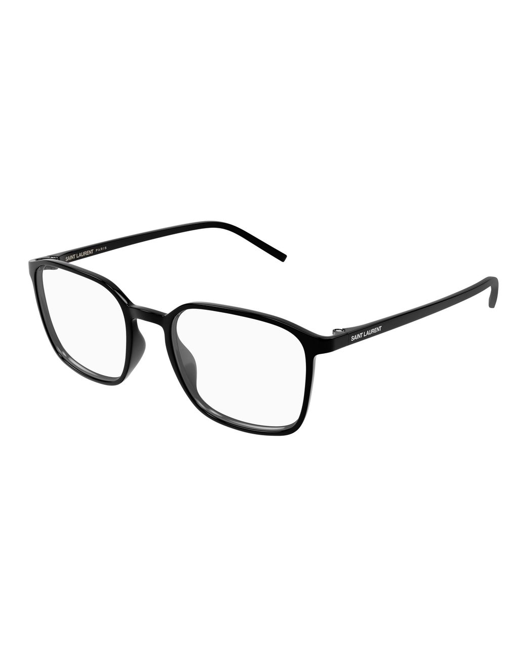 Saint Laurent Black Sl 845 001 Optical Frames Bio-Injected Transparent Squared for men
