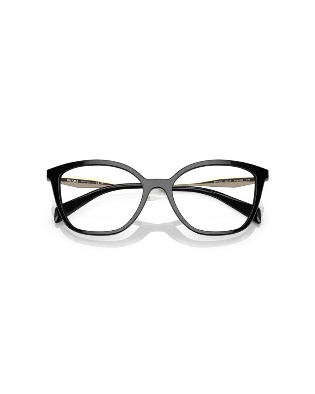 Prada Black Pr 02Zv 1Ab1O1 Optical Frames Acetate Butterfly Normal