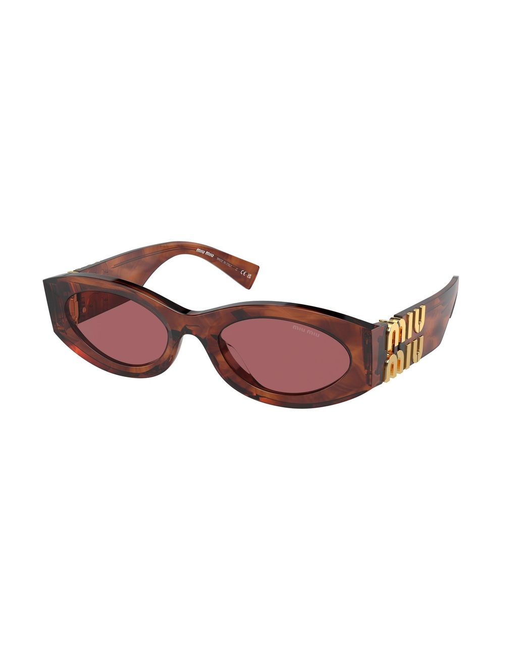 Miu Miu Brown Mu 11Ws 11Q08S Sunglasses Acetate Round Normal