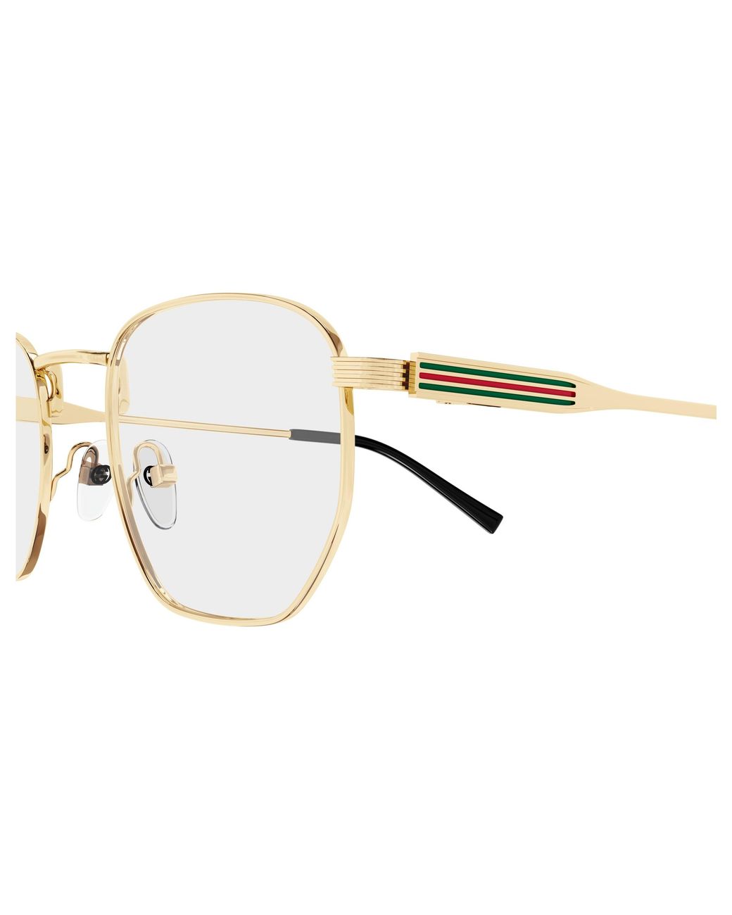 Gucci Black Gg1878O 001 Optical Frames Metal Transparent Squared for men