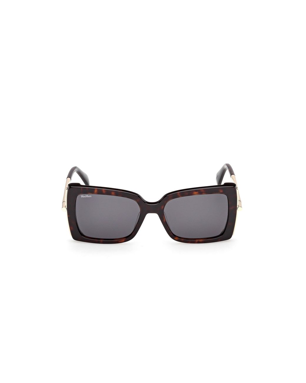 Max Mara Black Mm0166 Roquebrune 52A Sunglasses Acetate Smoke Butterfly Normal