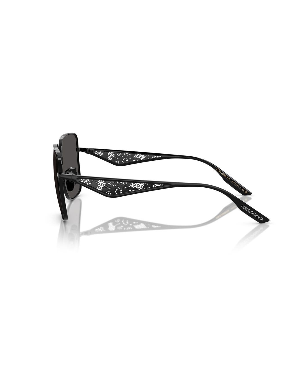 Dolce & Gabbana Black Dg2310 01/87 Sunglasses Metal Squared Normal