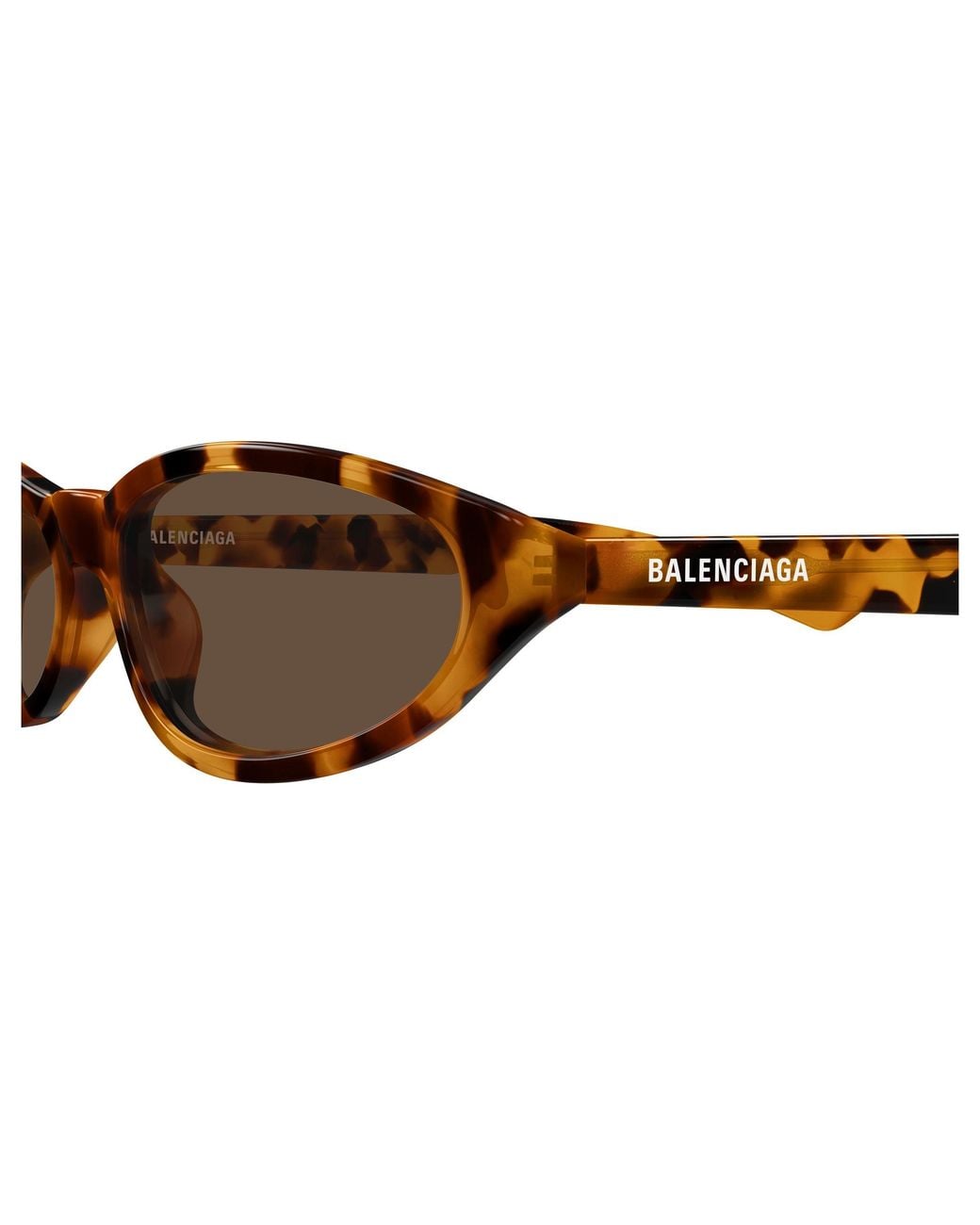 Balenciaga Black Bb0007S 018 Occhiali Da Sole Acetato Marrone Rotonda