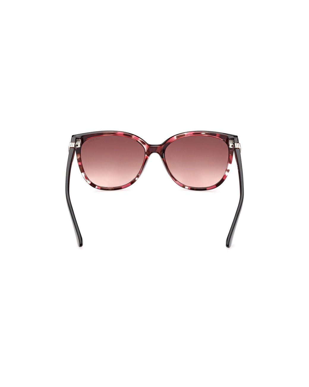 Guess Black Gu7864 55T Sunglasses Injected Bordeaux Round Normal Shaded