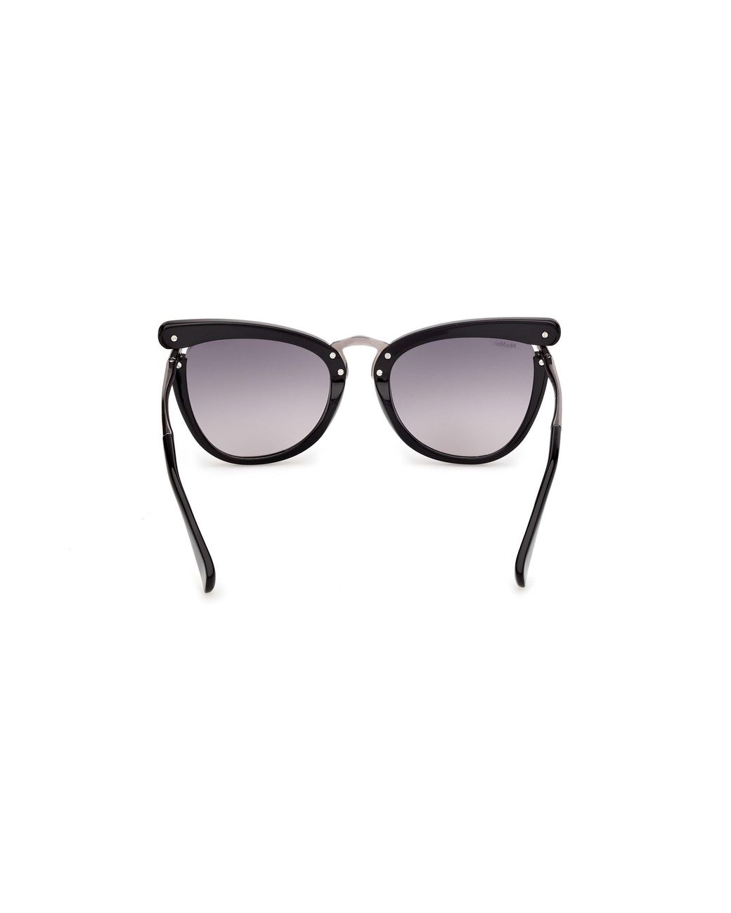 Max Mara Black Mm0186 01B Sunglasses Acetate Smoke Round Normal