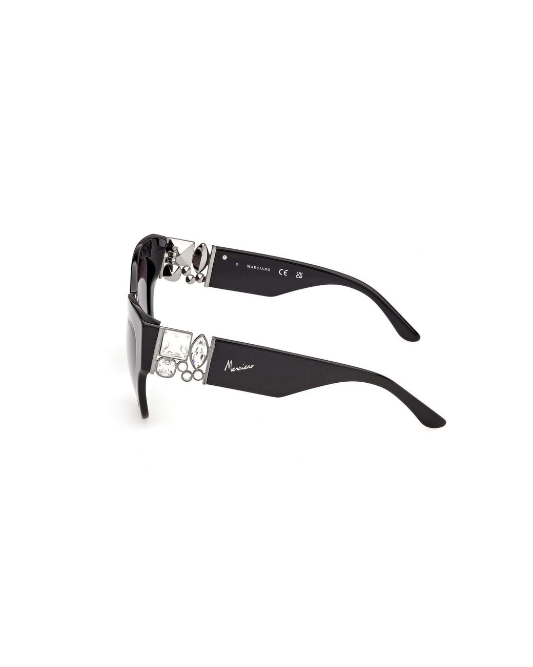 Guess Black Gm00048 01B Sunglasses Acetate Smoke Squared Normal
