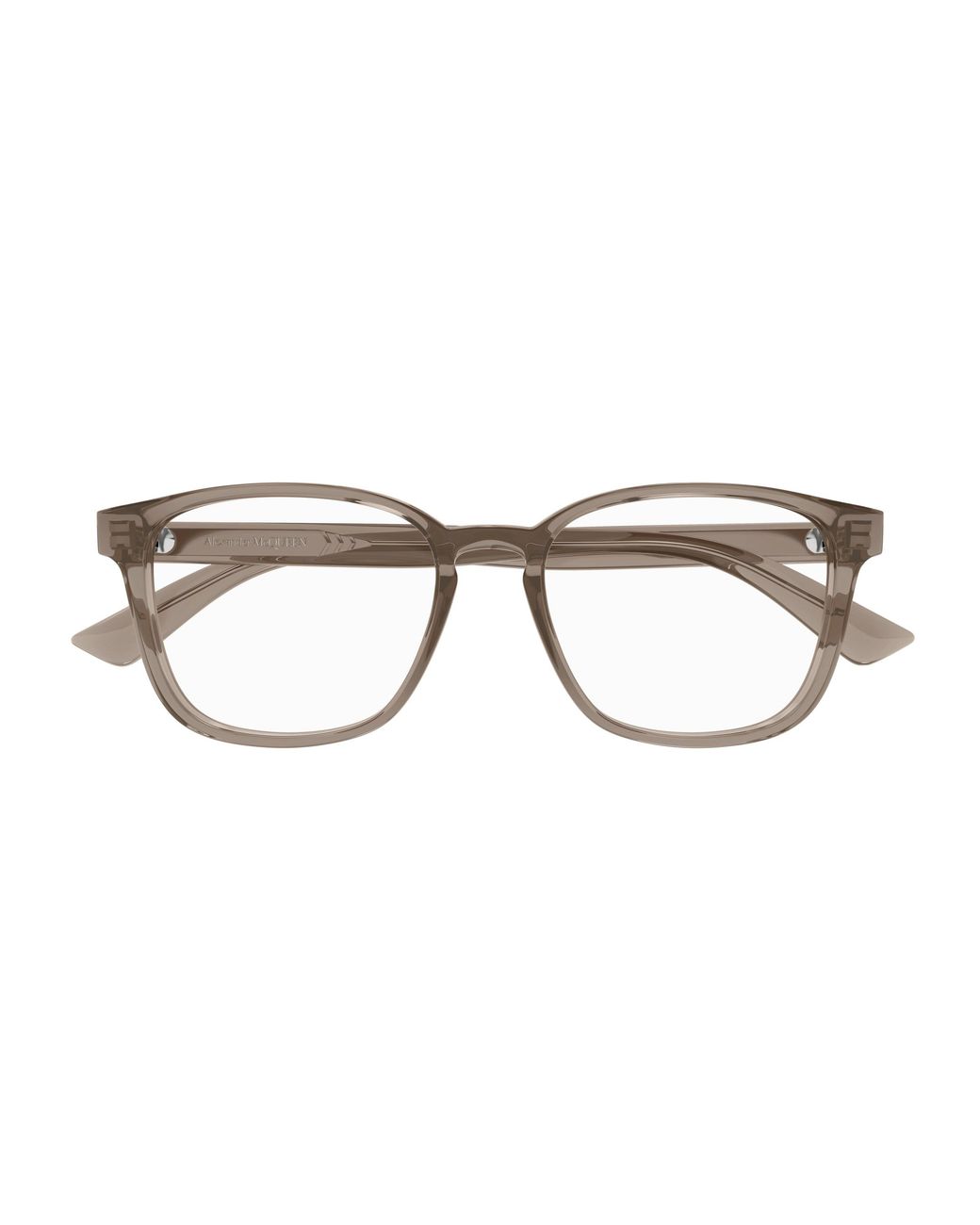 McQueen Black Am0462O 005 Optical Frames Acetate Transparent Squared for men