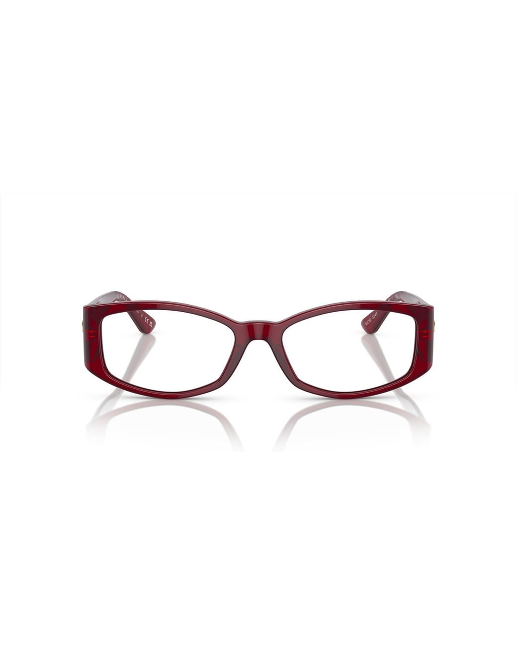 Versace Black Ve3343 5430 Optical Frames Acetate Transparent Geometric Normal