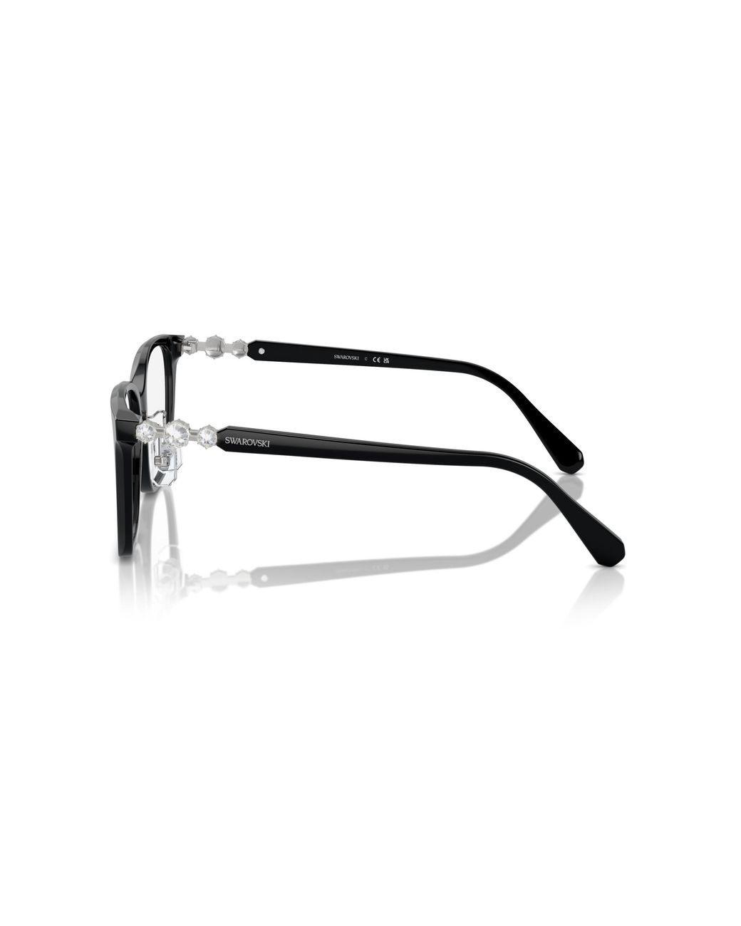 Swarovski Black Sk2026D 1001 Optical Frames Acetate Geometric Normal