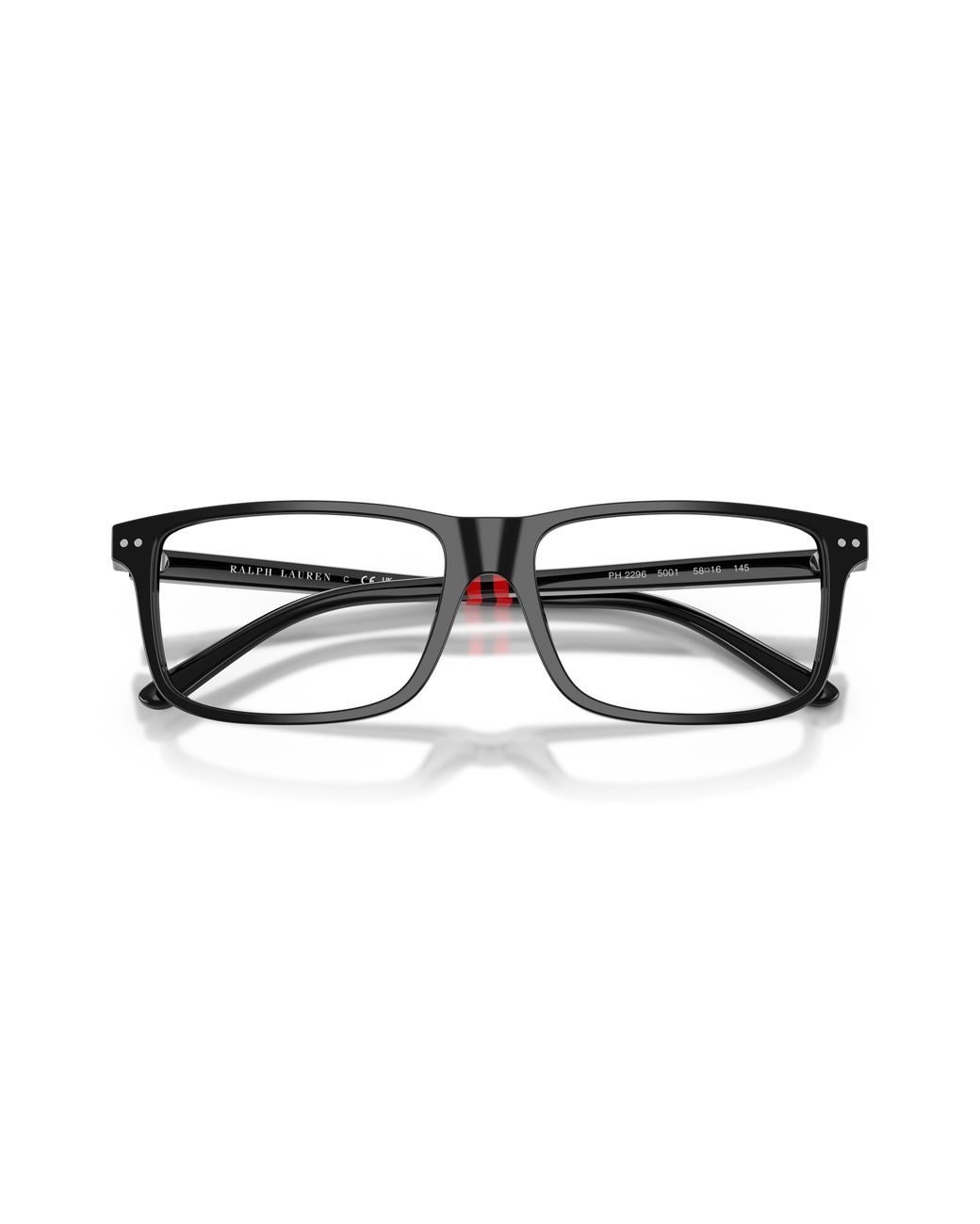 Polo Ralph Lauren Black Ph2296 5001 Optical Frames Acetate Squared Normal for men