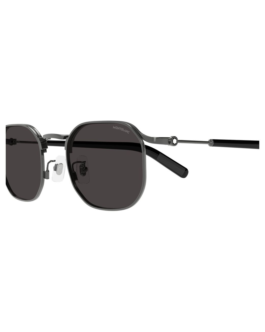 Montblanc Black Mb0459S 001 Sunglasses Metal Geometric for men