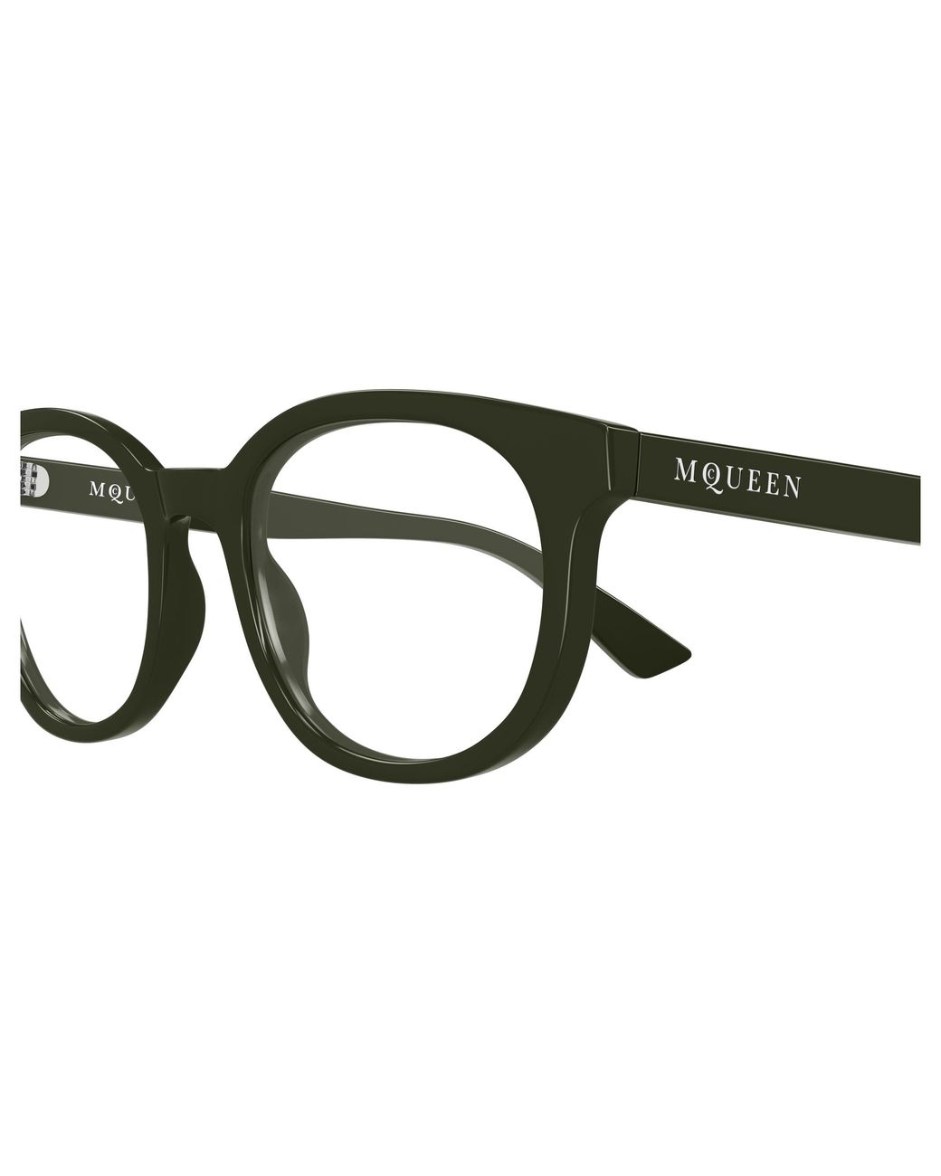 McQueen Black Am0567O 003 Optical Frames Acetate Transparent Round for men