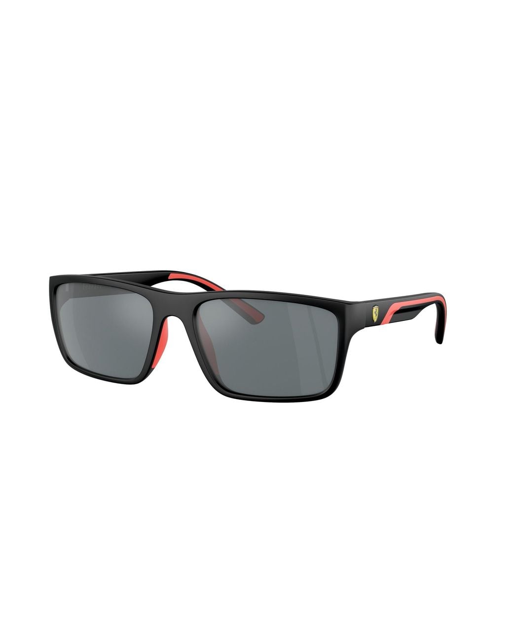 FERRARI SCUDERIA Black Fz6003U 504/6G Sunglasses Injected Squared Mirrored Mirror for men
