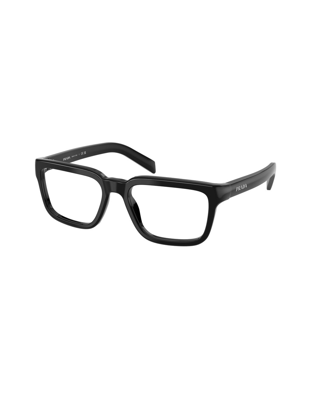 Prada Black Pr D04V 16K1O1 Optical Frames Acetate Transparent Pillow Normal
