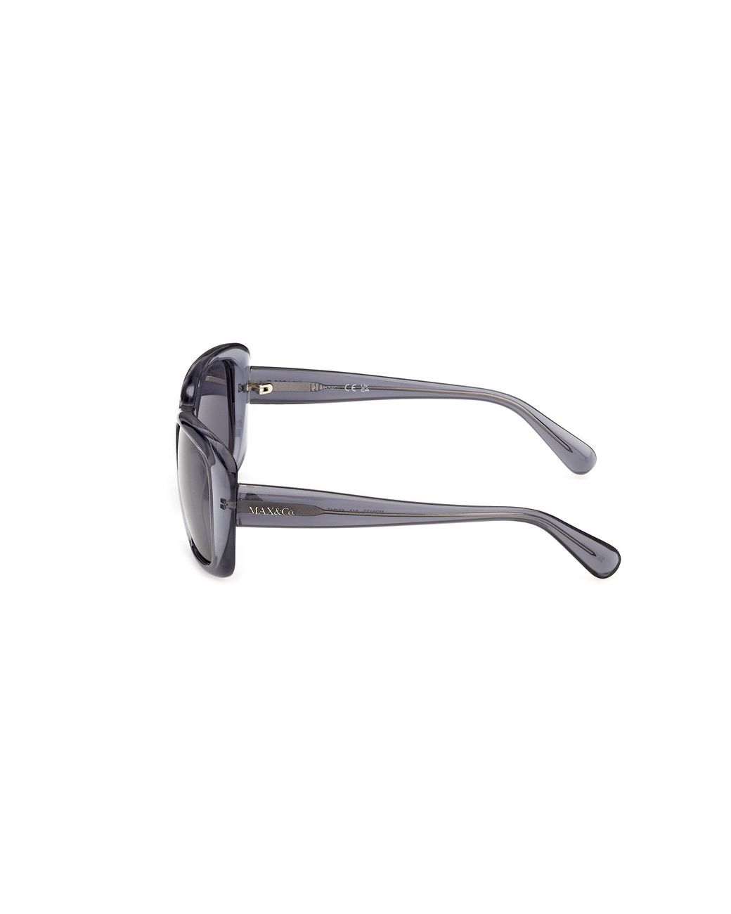 MAX&Co. Black Mo0177 84A Sunglasses Injected Smoke Squared Normal