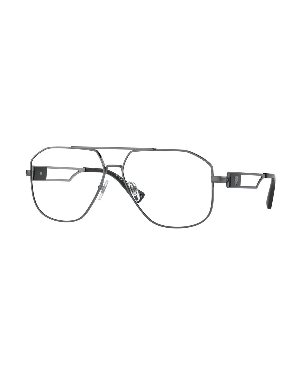 Versace Black Ve1287 1261 Optical Frames Steel Transparent Pilot Normal for men