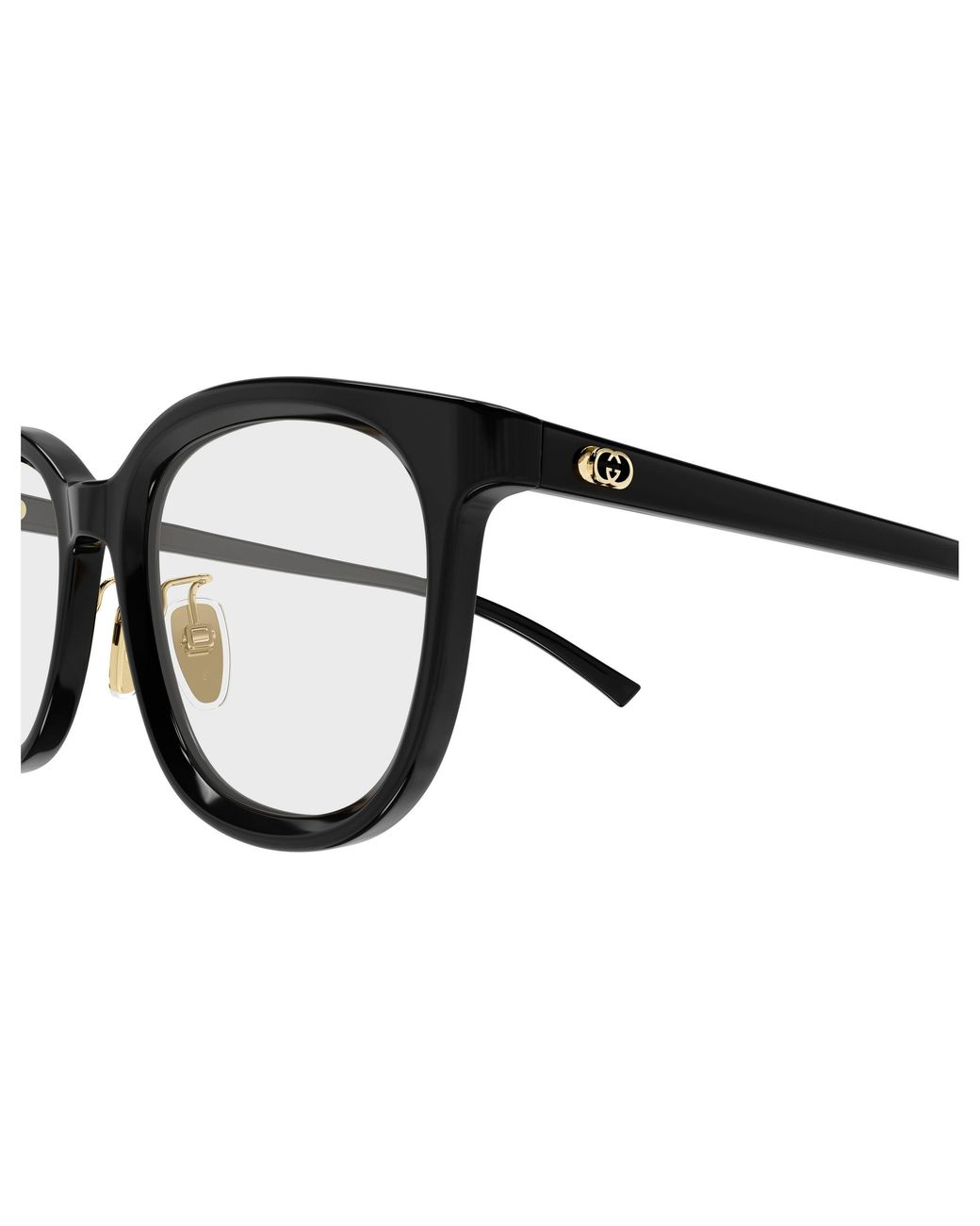Gucci Black Gg1949Ok 001 Optical Frames Acetate Transparent Round for men