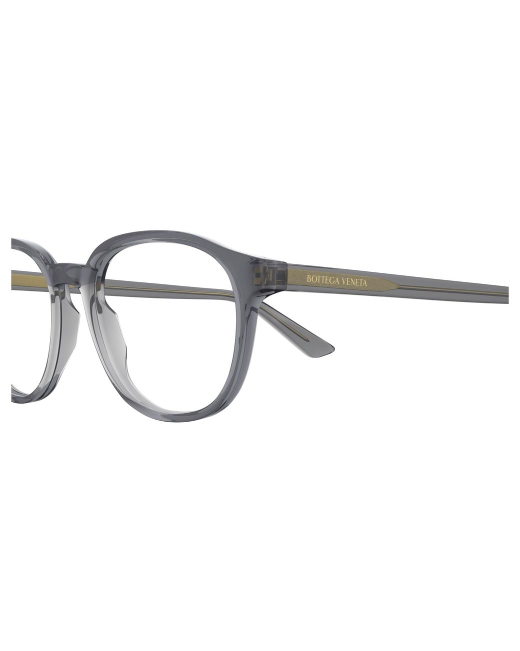Bottega Veneta Black Bv1312O 009 Optical Frames Acetate Transparent Round for men