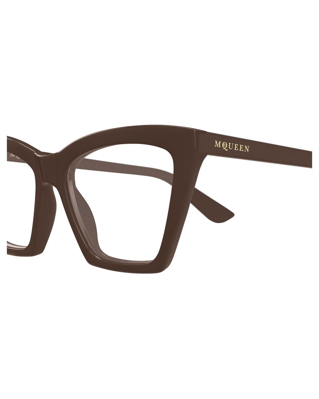 McQueen Black Am0536O 003 Optical Frames Acetate Transparent Cat Eye