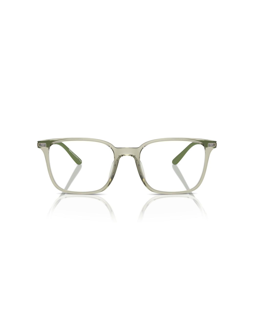 Emporio Armani Black Ea3242U 6107 Optical Frames Injected Transparent Squared Normal for men