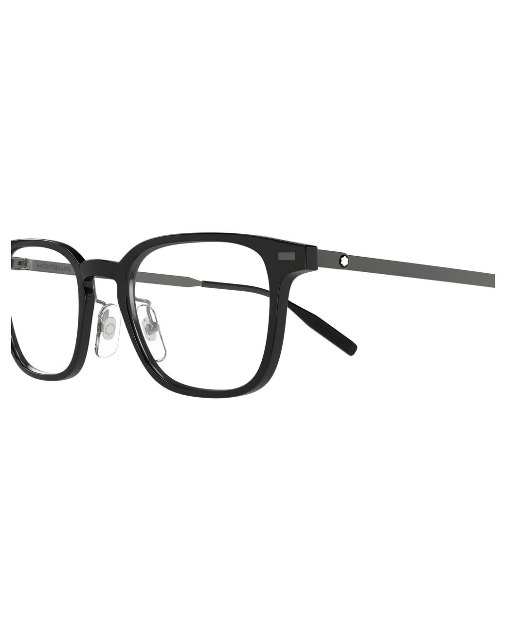 Montblanc Black Mb0467Ol 013 Optical Frames Injected Transparent Squared for men