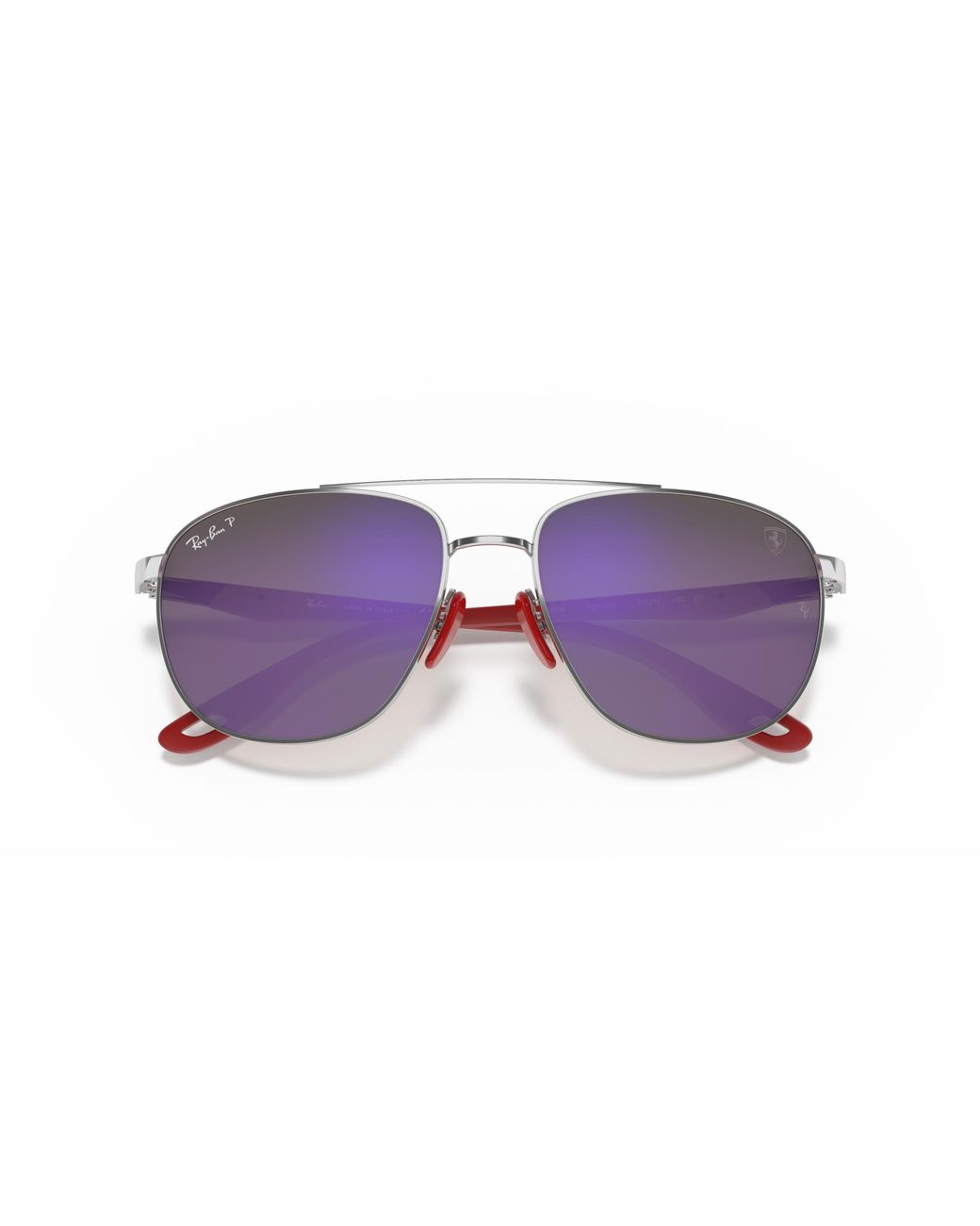Ray-Ban Black Sunglasses Man Rb3659m Scuderia Ferrari Collection - Silver Frame Blue Lenses Polarized 57-17 for men