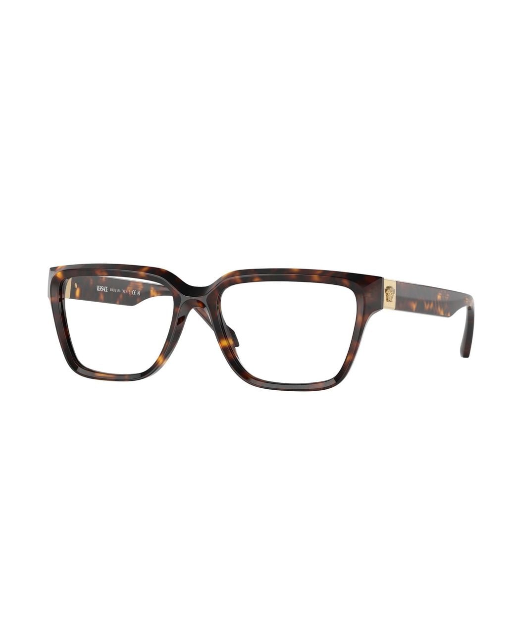 Versace Black Ve3357 108 Optical Frames Acetate Transparent Squared Normal