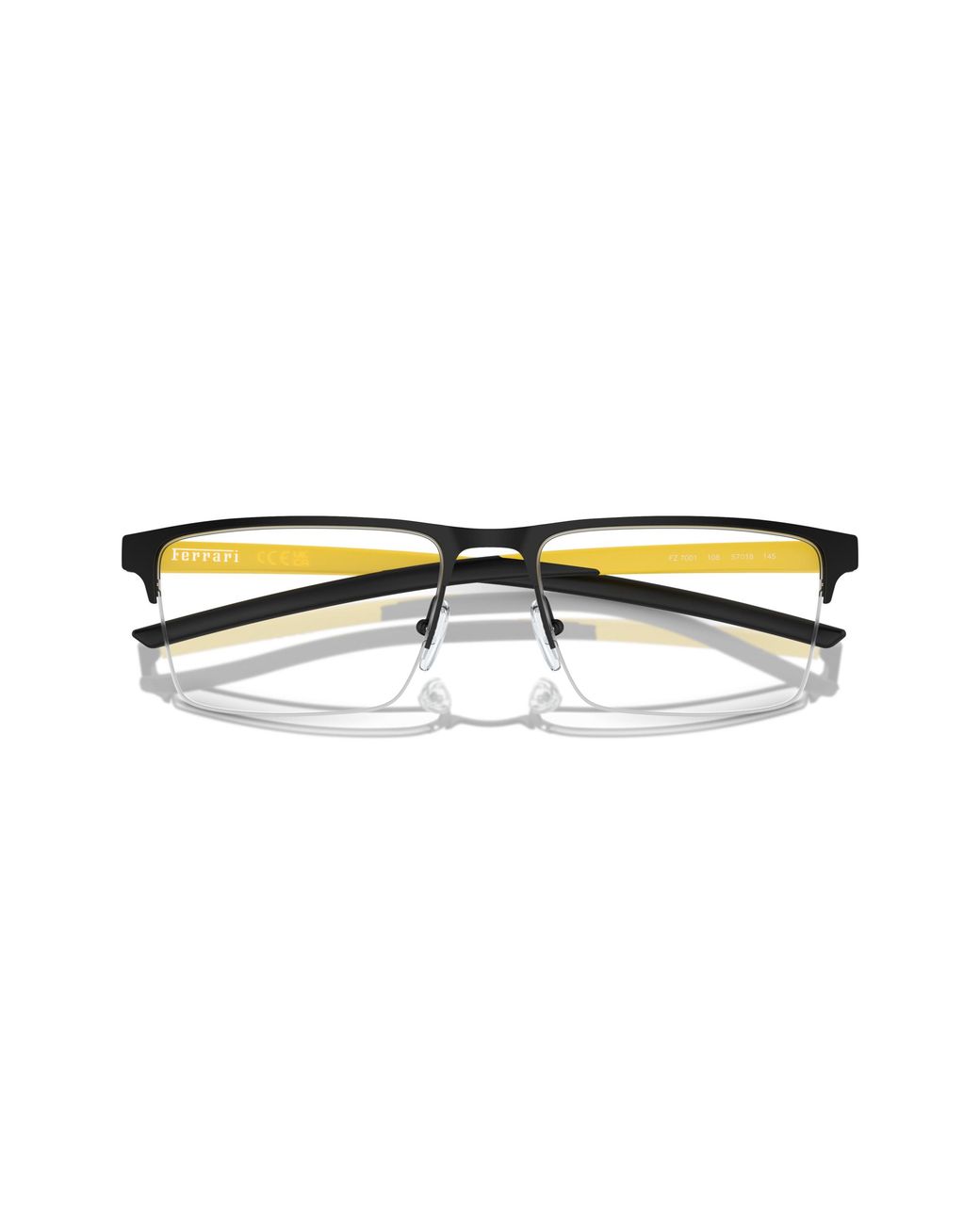 FERRARI SCUDERIA Black Fz7001 108 Optical Frames Metal Pillow Normal for men