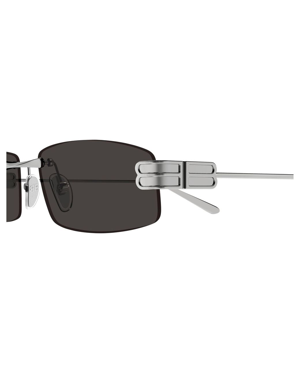 Balenciaga Black Bb0488S 001 Sunglasses Metal Squared for men