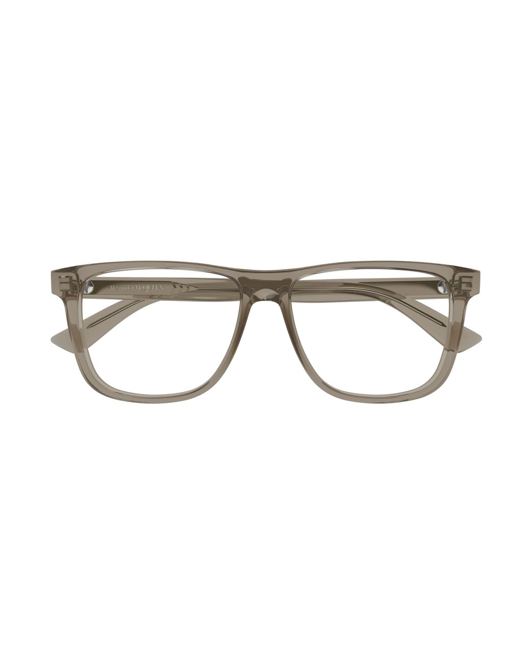 McQueen Black Am0463O 005 Optical Frames Acetate Transparent Pilot for men