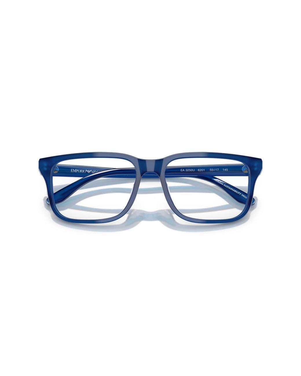 Emporio Armani Black Ea3250U 6201 Optical Frames Acetate Transparent Squared Normal for men